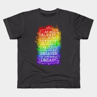 Rainbow Tardis Typography Kids T-Shirt